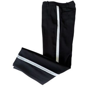 Little Moon Aritzia clover black dress pants with white + Lilac stripe size 6